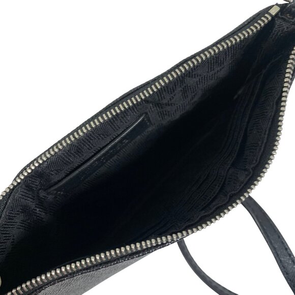 Michael Kors Jet Set Black Signature Logo Crossbody Bag w/ Adjustable Strap - Picture 8 of 12